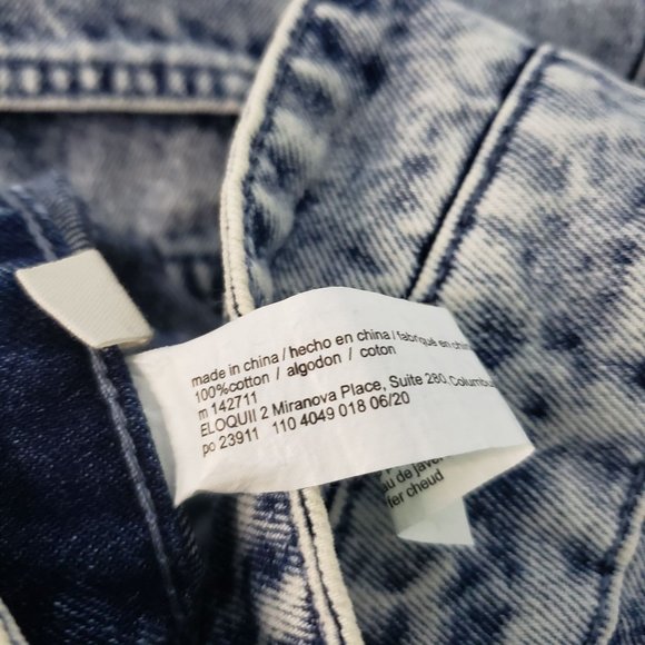 Eloquii Plus Size Super High Rise Blue Jeans Medium Blue Acid Wash - Picture 11 of 12